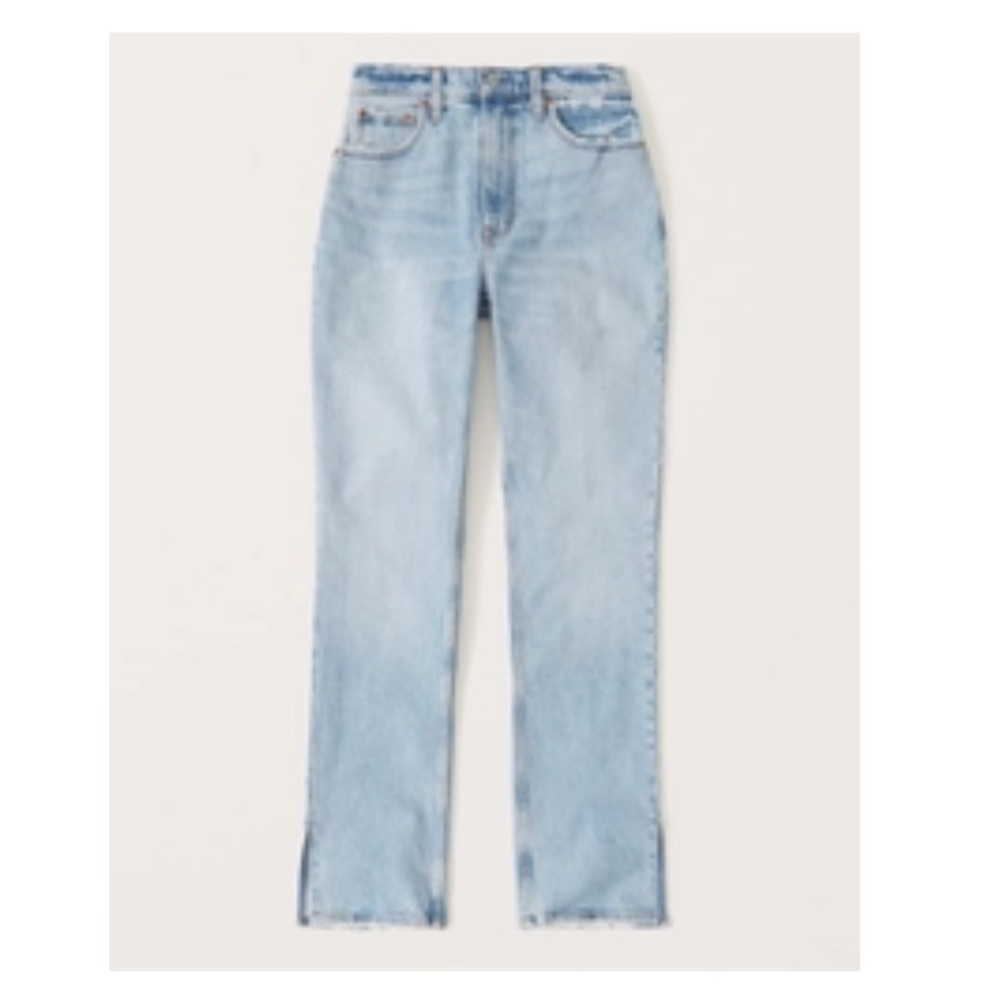 Abercrombie & Fitch Curve Love Ultra High Rise 90s Straight Jean